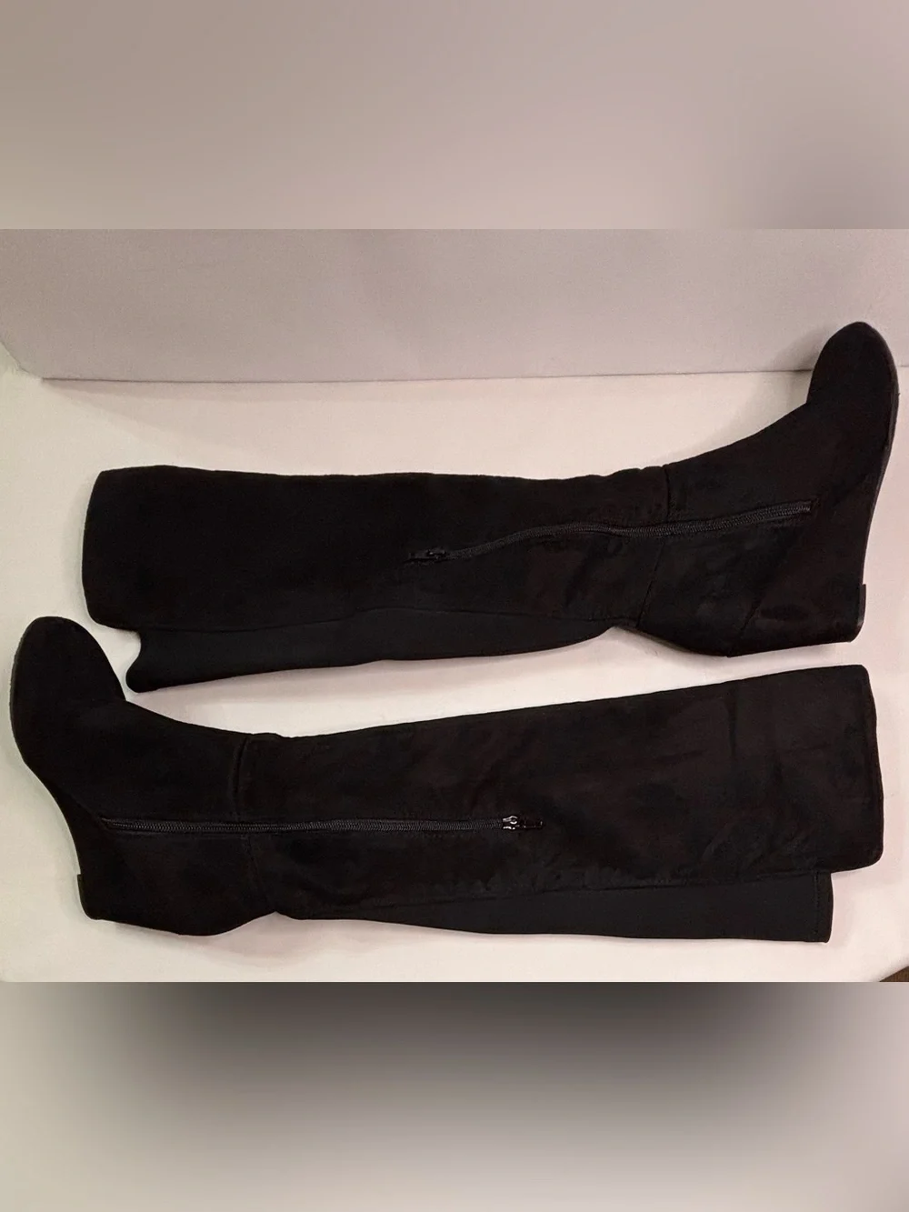 Chinese Laundry Black Over-the-Knee Wedge Boots